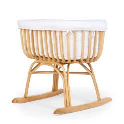 BÉABA Berceaux Et Couffins<Berceau Rotin - 90x70x71 Cm + Habillage Jersey Ecru - Matela