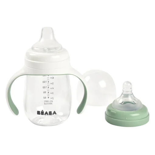 BÉABA Biberons Et Accessoires<Biberon d'apprentissage 2 en 1 - 210ml Vert sauge