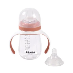 BÉABA Biberons Et Accessoires<Biberon d'apprentissage 2 en 1 - 210ml Terracotta