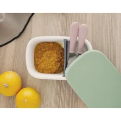 BÉABA Goûter Sain|Couverts Vaisselle Et Bavoirs<Boîte repas céramique Gris minéral/Vert sauge