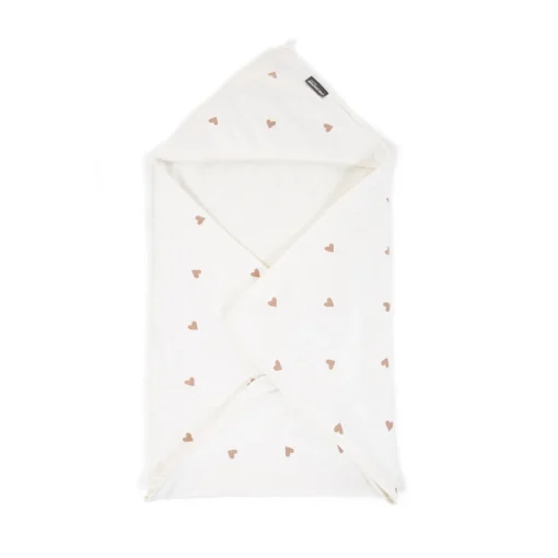 BÉABA Capes De Bain<Cape De Bain + Gant - 80x80 Cm - Jersey - Hearts