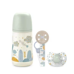 BÉABA Tétines, Sucettes Et Accessoires|Biberons Et Accessoires<Coffret biberon + sucette + attache-sucette Dreams 0-6 mois