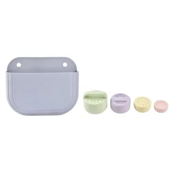 BÉABA Baignoires Et Accessoires<Coffret de bain : panier et jouets de bain silicone Galet / Menthe au lait / Multi couleurs