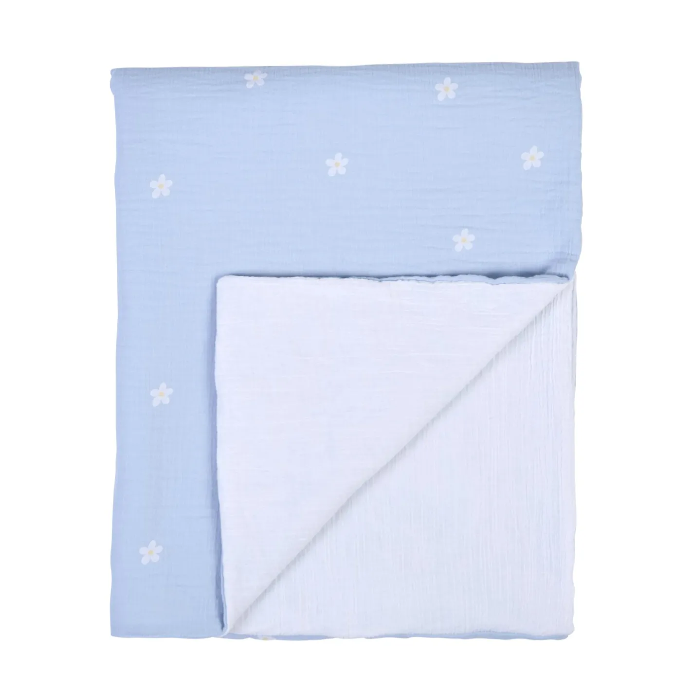 BÉABA Accessoires De Lit<Couverture De Bébé - 80x100 Cm - Mousseline Fleur - Bleue