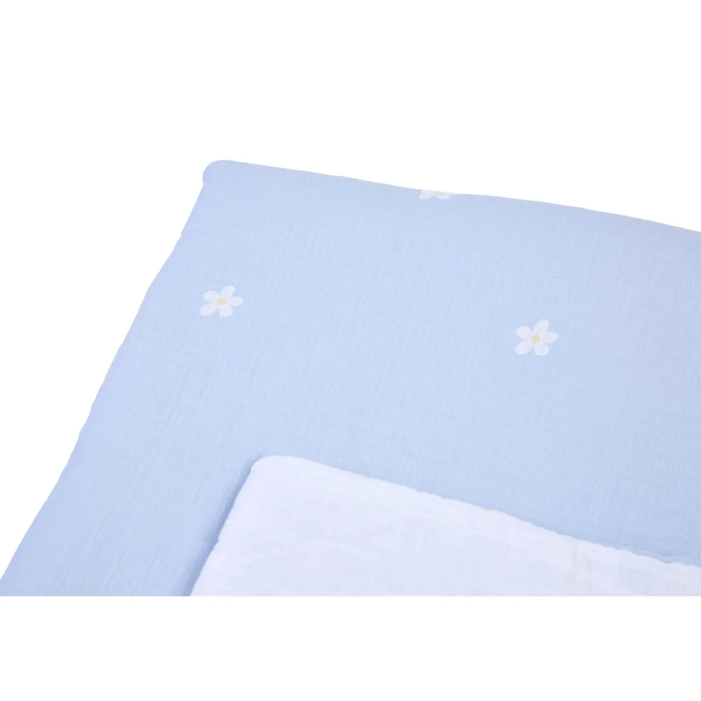 BÉABA Accessoires De Lit<Couverture De Bébé - 80x100 Cm - Mousseline Fleur - Bleue