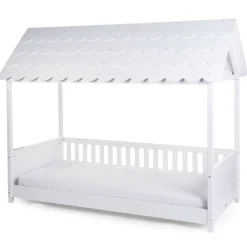 BÉABA Lits Tipi Et Cabanes<Lit Cabane Avec Toit - 90x200 Cm - Bois - Blanc