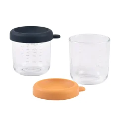 BÉABA Couverts Vaisselle Et Bavoirs<Lot 2 portions verre 250ml Night blue/Miel
