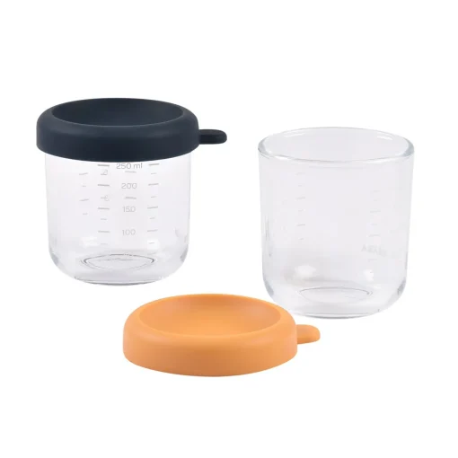 BÉABA Couverts Vaisselle Et Bavoirs<Lot 2 portions verre 250ml Night blue/Miel