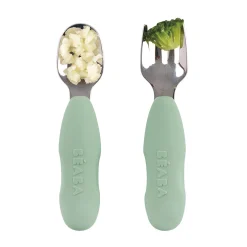 BÉABA Couverts Vaisselle Et Bavoirs<Lot 2 pré-couverts d'apprentissage Inox Vert sauge