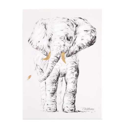 BÉABA Décoration Murale<Peinture - Eléphant + Or - 30x40 Cm