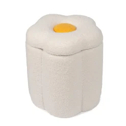 BÉABA Jouets<Pouf + Coffre à jouets Fleur blanc cassé