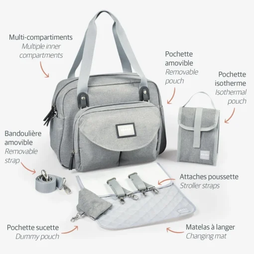 BÉABA Sacs À Langer<Sac à langer Genève Gris chiné