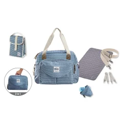 BÉABA Sacs À Langer<Sac à langer Genève Play print Bleu