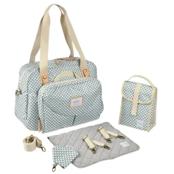 BÉABA Sacs À Langer<Sac à langer Genève Play print Vert sauge