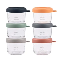 BÉABA Pots De Conservation|Pots De Conservation<Set 6 portions verre 150 ml SUNRISE COLORMIX
