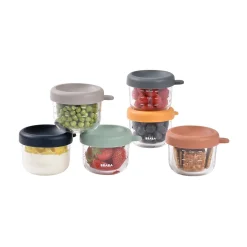 BÉABA Pots De Conservation|Pots De Conservation<Set 6 portions verre 150 ml SUNRISE COLORMIX