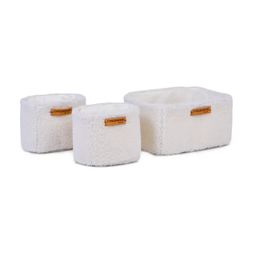 BÉABA Paniers De Rangement<Set Of 3 Hanging Storage Baskets - 21x14x10 Cm + 14x10x10 Cm -Teddy Off white