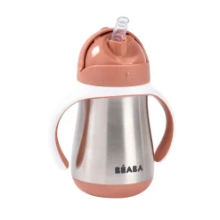 BÉABA Couverts Vaisselle Et Bavoirs|Biberons Et Accessoires<Tasse paille inox 250ml Terracotta