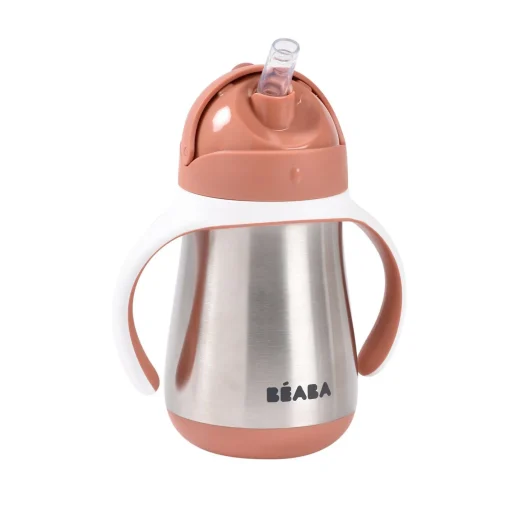 BÉABA Couverts Vaisselle Et Bavoirs|Biberons Et Accessoires<Tasse paille inox 250ml Terracotta