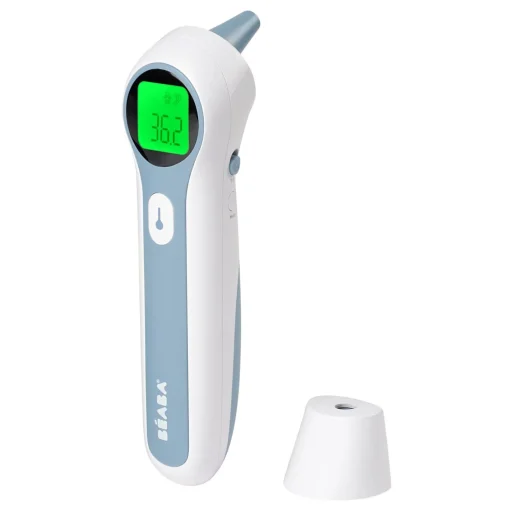 BÉABA Thermomètres<Thermomètre infrarouge auriculaire et frontal Thermospeed Blanc / Bleu